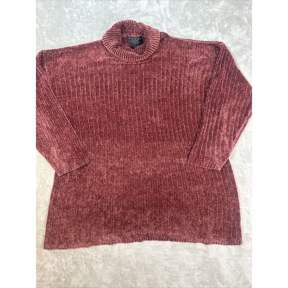 Women’s August Silk Knits Turtle Neck Sweater Catharine Lover Red Size Medium - Picture 5 of 14